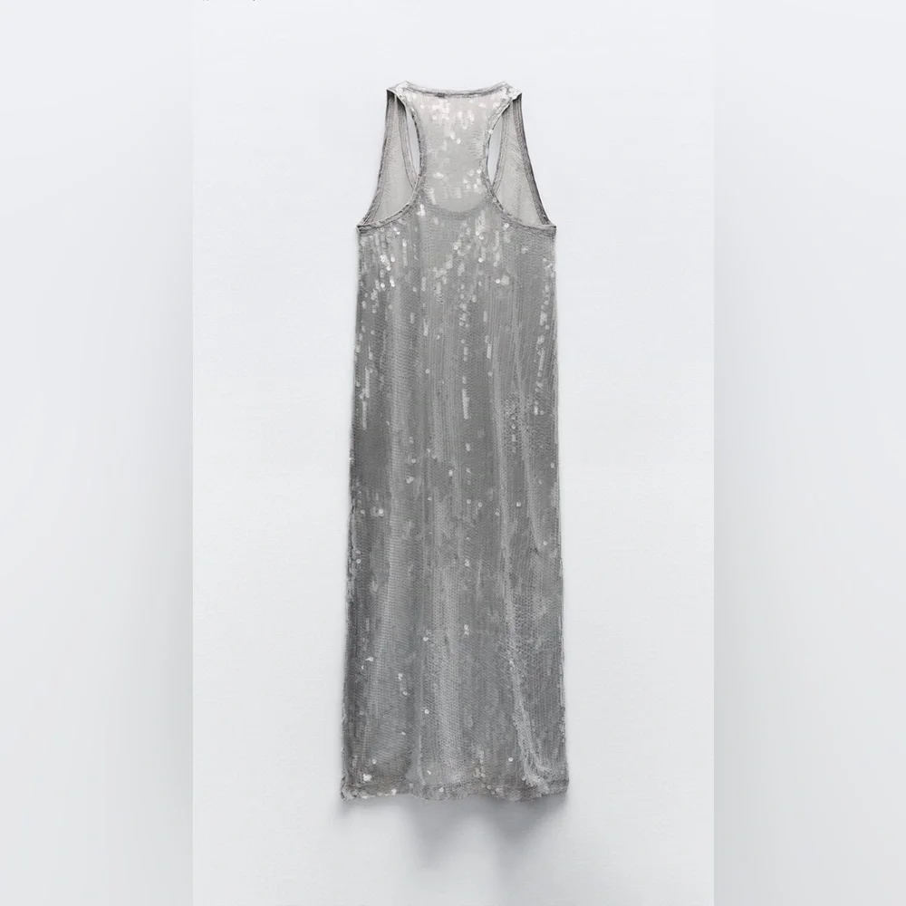 NWT ZARA SEQUIN DRESS - Picture 9 of 11